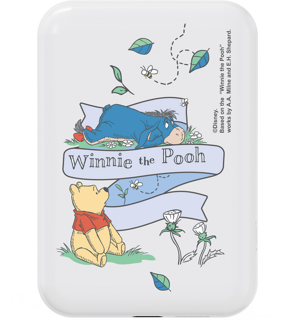 모란카노 디즈니 푸우 허니워크 디자인 고속 맥세이프 무선 충전 보조배터리 5000mAh C타입, 릴렉스