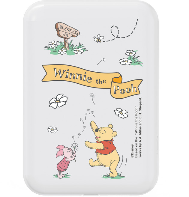 모란카노 디즈니 푸우 허니워크 디자인 고속 맥세이프 무선 충전 보조배터리 5000mAh C타입, 플레이