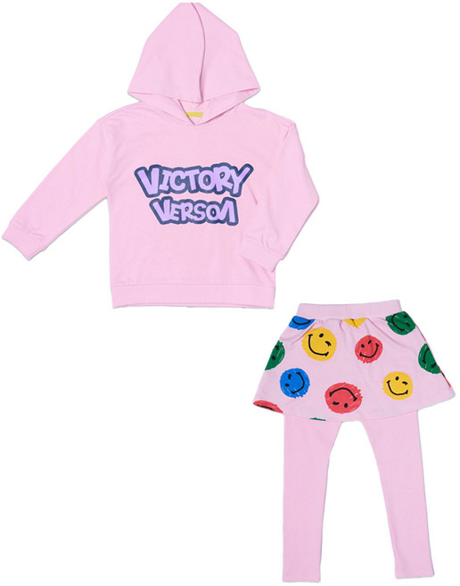 versoa 파스텔 후드 원피스