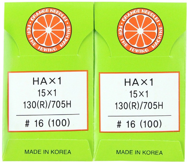 오렌지니들 가정용 미싱바늘 HA 10p, 2개