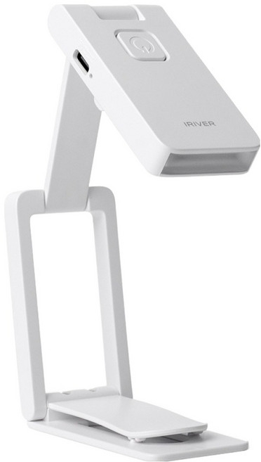 아이리버 LED 클립형 접이식 무선 독서 색온도 밝기 조절 C타입 충전 3구 램프 ICL-600, 화이트