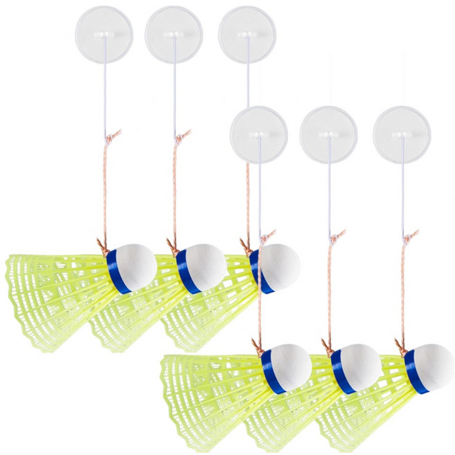 아케이바이 배드민턴 리턴콕 균형줄 3p + 탄성로프 40p + 셔틀콕 3p + 고정헤드 3p 세트, 2세트, 혼합색상, 3개입