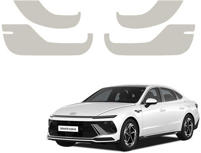 메이튼 순정 가죽 스크래치 도어커버 SC, 현대 쏘나타 디엣지, 웜그레이