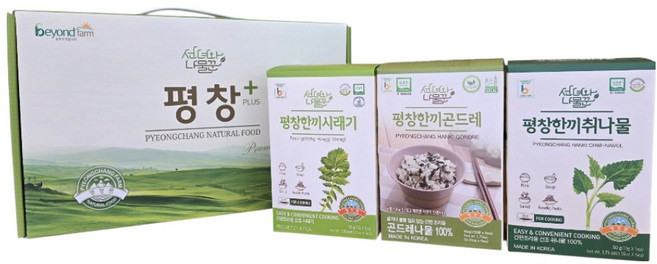 선녀와나물꾼 평창플러스 한끼나물 3종 선물세트, 1세트