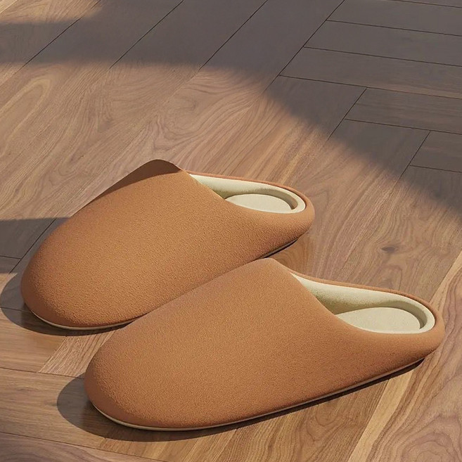 아트조이 가죽 홈슈즈 슬리퍼 편한실내화, 브라운, 1개