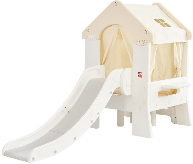 야야 멀티플 하우스 유아 아기 미끄럼틀, 화이트, 1개