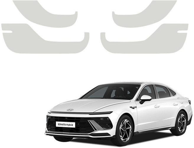 메이튼 순정 가죽 스크래치 도어커버 SC, 현대 쏘나타 디엣지, 라이트그레이