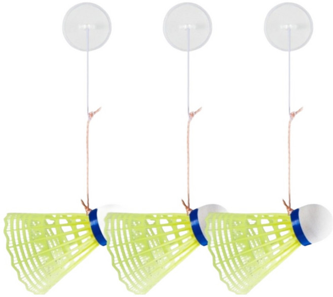 아케이바이 배드민턴 리턴콕 균형줄 3p + 탄성로프 40p + 셔틀콕 3p + 고정헤드 3p 세트, 1세트, 혼합색상, 3개입