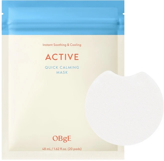 OBge 액티브 퀵 카밍 마스크 48ml, 20매입, 1개 - 쿠팡