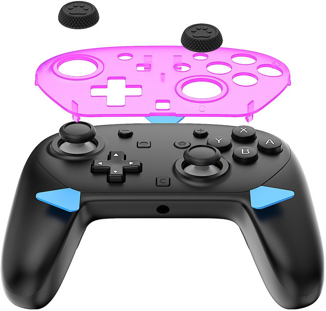 호후 닌텐도 스위치2 프로콘2 컨트롤러 하우징 쉘 케이스 DIY 스착 세트, 투명마젠타, 1세트