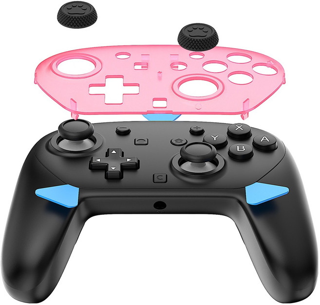 호후 닌텐도 스위치2 프로콘2 컨트롤러 하우징 쉘 케이스 DIY 스착 세트, 투명핑크, 1세트