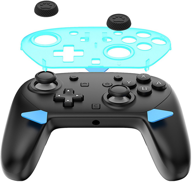 호후 닌텐도 스위치2 프로콘2 컨트롤러 하우징 쉘 케이스 DIY 스착 세트, 투명블루, 1세트