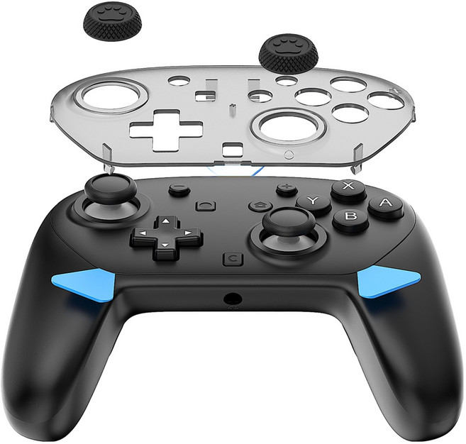 호후 닌텐도 스위치2 프로콘2 컨트롤러 하우징 쉘 케이스 DIY 스착 세트, 투명블랙, 1세트