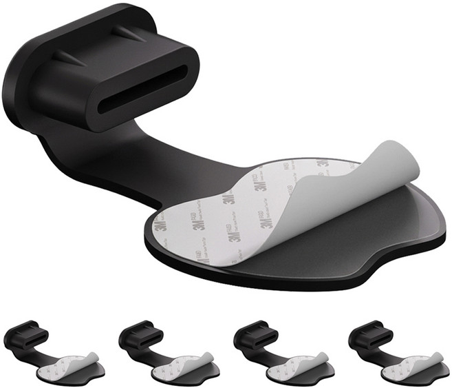 pines C타입 충전 포트 보호캡 먼지마개, 블랙, 5개