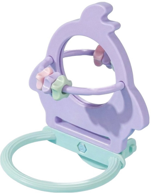 랜보어 앵무새 버드 거울 장난감 스탠드횃대, 퍼플, 1개