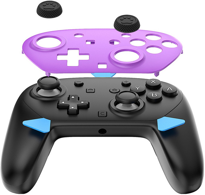 호후 닌텐도 스위치2 프로콘2 컨트롤러 하우징 쉘 케이스 DIY 스착 세트, 비비드퍼플, 1세트