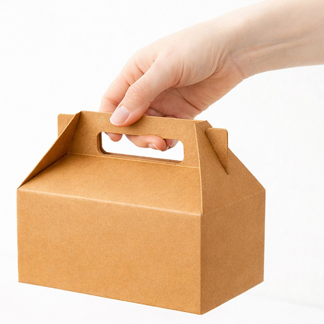 인디케이 손잡이 선물상자 소, 크라프트, 10개