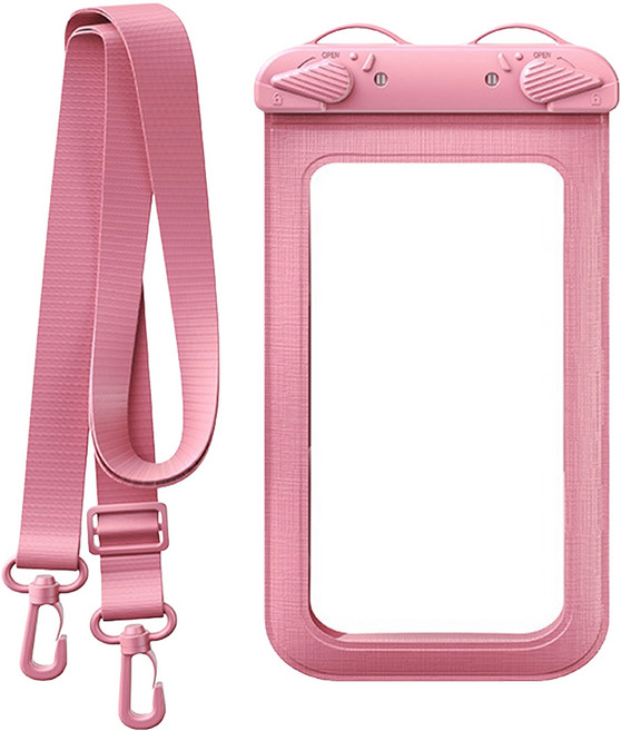 SUNORO IPX8防水7.5吋游泳潛水手機袋, 粉色, 1個