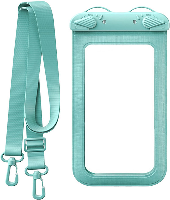 SUNORO IPX8防水7.5吋游泳潛水手機袋, 薄荷綠, 1個