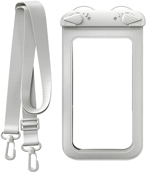 SUNORO IPX8防水7.5吋游泳潛水手機袋, 白色, 1個