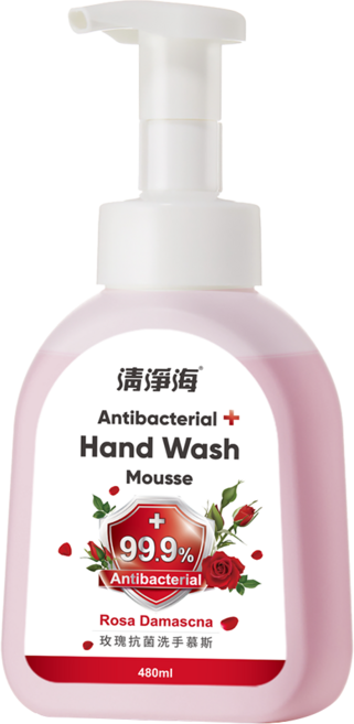 清淨海 玫瑰抗菌壓頭, 1個, 480ml