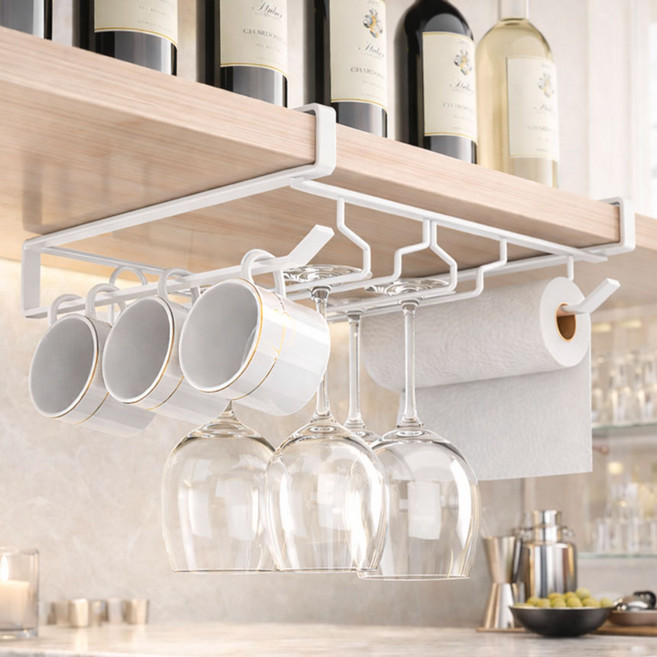 글로피니 와인잔 컵 걸이 거치대 화이트, 1개