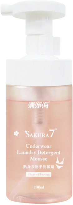 清淨海 櫻花7+ 貼身衣物抗菌手洗慕斯, 200ml, 1入, 1個