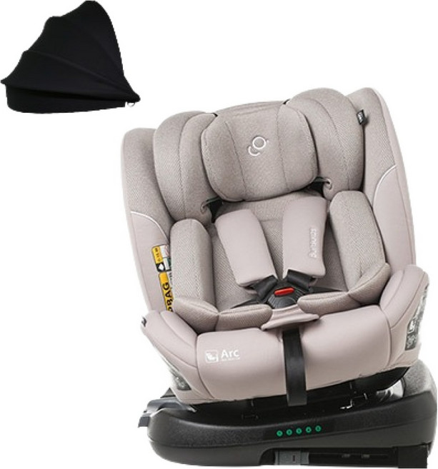 순성 아크 올인원 아이사이즈 회전형 ISOFIX 카시트 + 선쉐이드 세트, 실버 베이지(카시트)