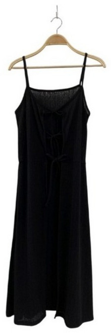 시크블랙 오키라 스트랩 레이어드 끈나시 롱 원피스 cpops10446k62