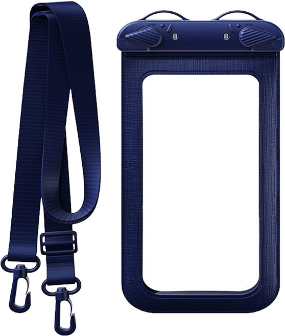 SUNORO 7.5吋游泳潛水防水手機袋 高清靈敏觸控 IPX8防水, 藏藍色, 1個