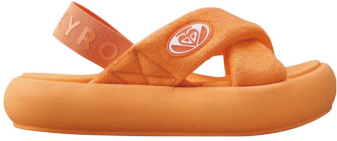 ROXY 女款杏色毛巾布厚底涼鞋 RE22SD229APR