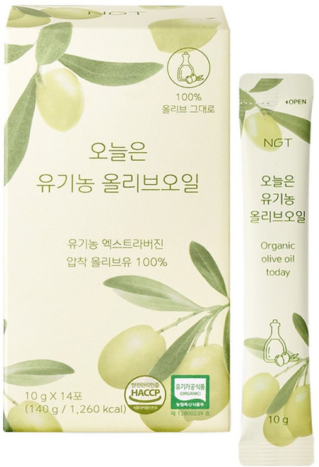 네츄럴굿띵스 오늘은 유기농 올리브오일 14p, 140g, 1개