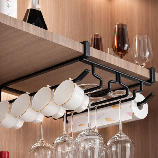 글로피니 와인잔 컵 걸이 거치대 블랙, 1개