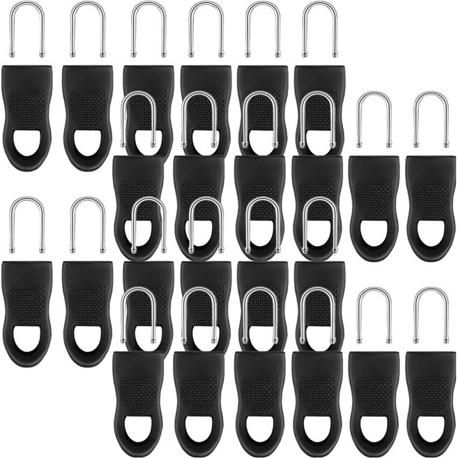 아케이바이 고급형 지퍼손잡이 6p, 블랙, 4개