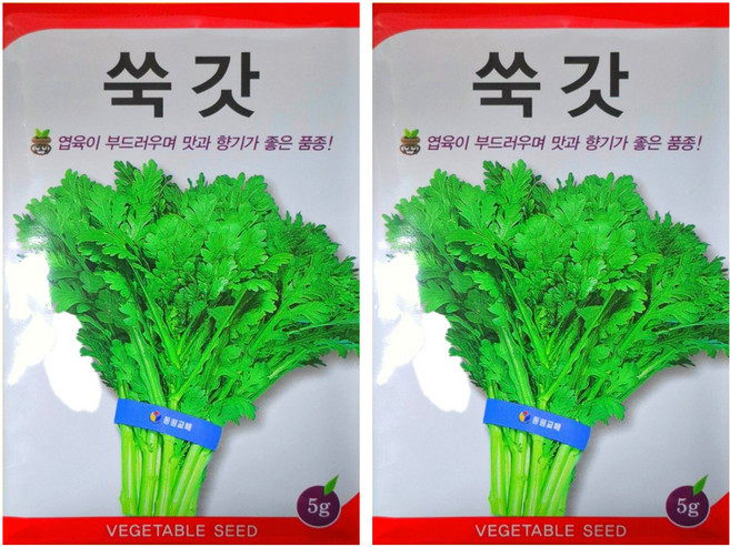 동원농산종묘 향이 찐하고 부드러운 프리미엄 쑥갓 씨앗 5g, 2개