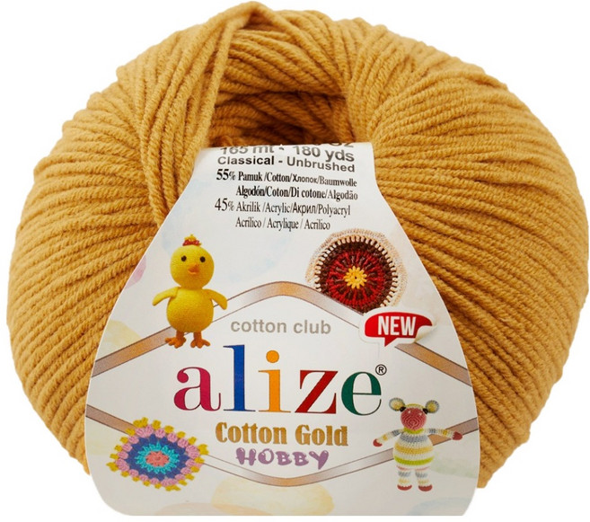 알리제 면혼방 코튼 골드 하비 뜨개실 50g 165m, 02, 1개