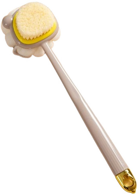 원이네 듀얼클린 양면 샤워 브러시 강모, 그레이, 1개, 1개입