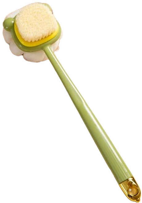 원이네 듀얼클린 양면 샤워 브러시 강모, 그린, 1개, 1개입