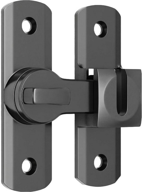 디펜즈만 가구 문 다용도 걸고리 잠금장치, 블랙, 1개