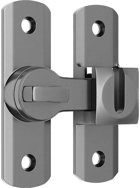 디펜즈만 가구 문 다용도 걸고리 잠금장치, 건메탈, 1개