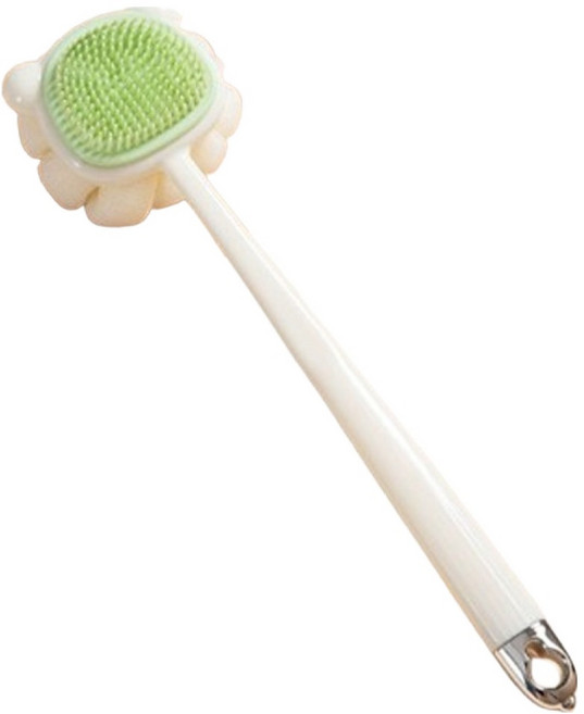 원이네 듀얼클린 양면 샤워 브러시 실리콘, 화이트, 1개, 1개입