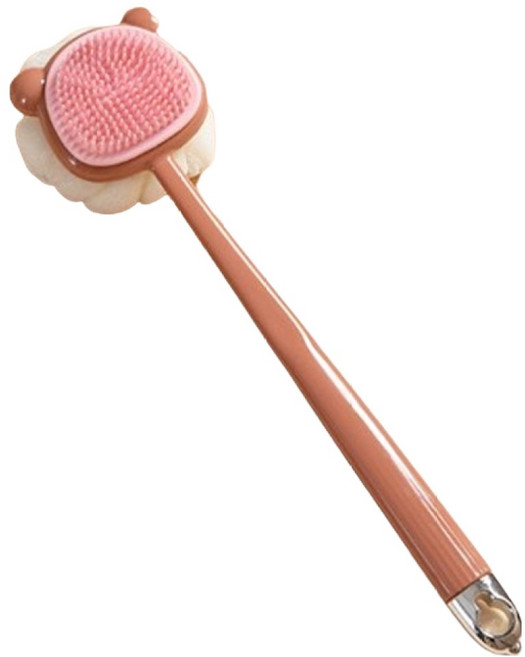 원이네 듀얼클린 양면 샤워 브러시 실리콘, 핑크, 1개, 1개입