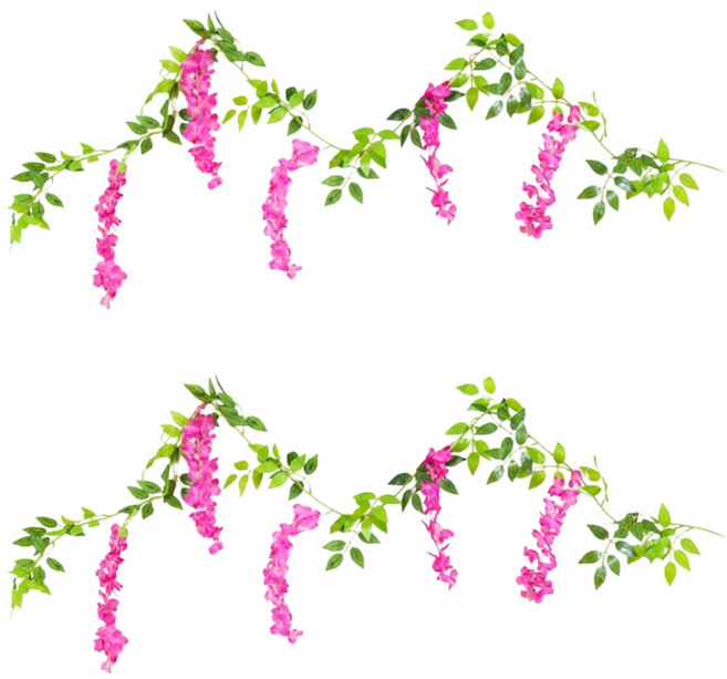 조화 넝쿨 등나무 가랜드 인테리어 장식 2p, 012 진핑크