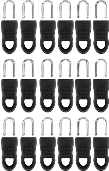 아케이바이 고급형 지퍼손잡이 6p, 블랙, 3개