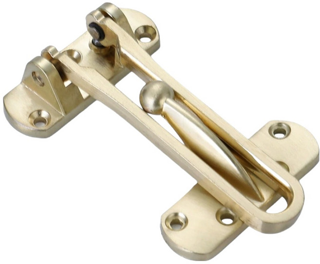 디펜즈만 현관문 강력 안전고리 잠금장치, 골드, 1개