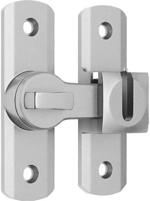 디펜즈만 가구 문 다용도 걸고리 잠금장치, 실버, 1개