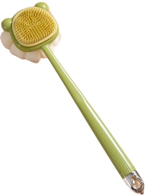 원이네 듀얼클린 양면 샤워 브러시 실리콘, 그린, 1개, 1개입