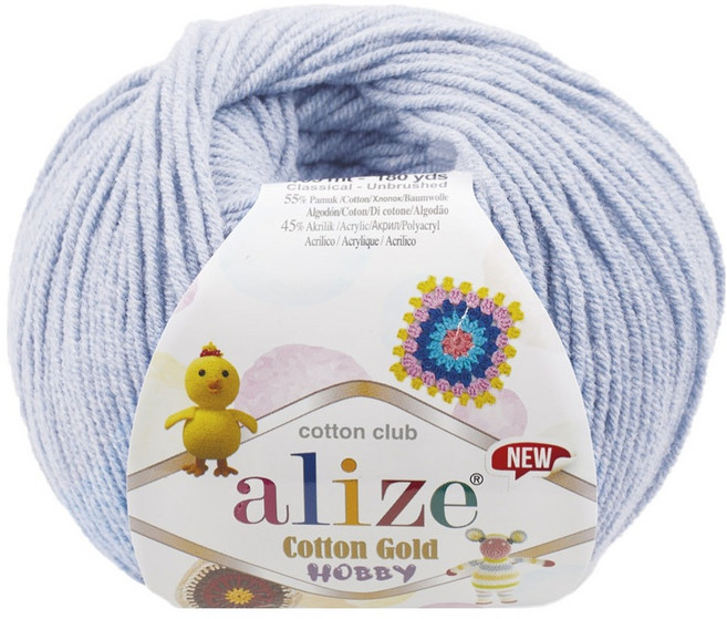 알리제 면혼방 코튼 골드 하비 뜨개실 50g 165m, 513, 1개