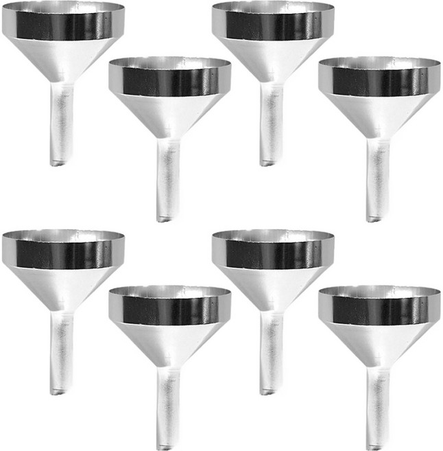 모나코올리브 화장품 향수 알루미늄 소분 깔때기, 실버, 8개