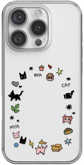 핫티몰 캣냥의세계 스티커 파티 휴대폰 케이스
